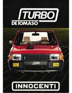 1986 INNOCENTI DE TOMASO TURBO BROCHURE FRANS (ZWITSERLAND), Nieuw