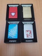 Zippo - 4 Encendedores zippo - Zakaansteker - Messing, Staal, Verzamelen, Rookartikelen, Aanstekers en Luciferdoosjes, Nieuw