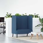 vidaXL Hoge Rug Bank Blauw 109x56x121 cm Stof, Verzenden, Nieuw