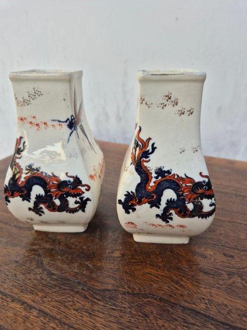 Keller & Guérin Luneville - Vaas - Aardewerk - Set van vazen, Antiek en Kunst, Antiek | Glaswerk en Kristal