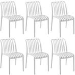 tectake Tuinstoelen Alcudia, weerbestendig, stapelbaar - crè, Tuin en Terras, Verzenden, Nieuw