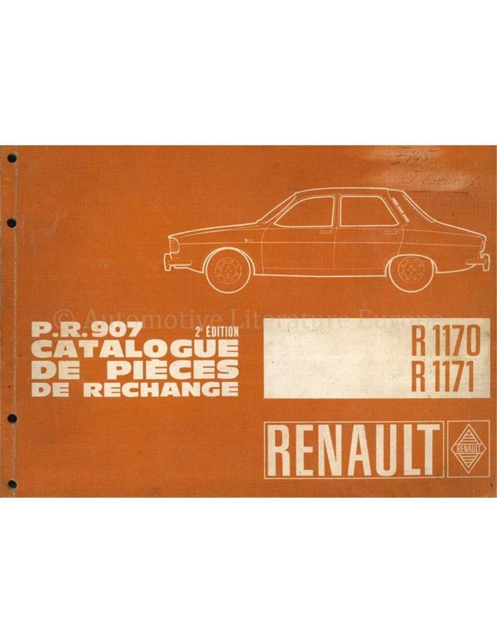 1970 RENAULT 12 ONDERDELENHANDBOEK, Auto diversen, Handleidingen en Instructieboekjes