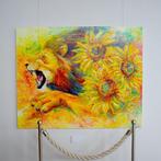 infinity artist NAO from Japan - Lion and Sunflowers Painted, Antiek en Kunst