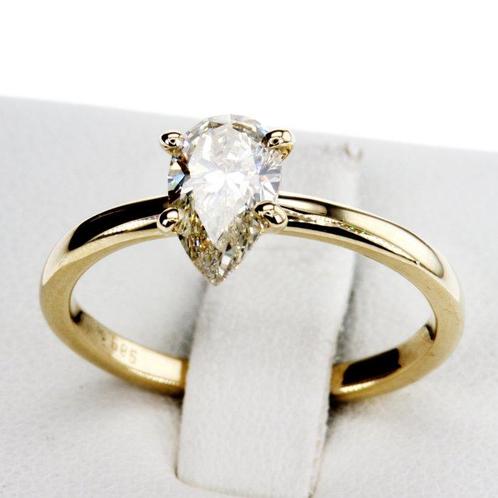 Zonder Minimumprijs - Verlovingsring - 14 karaat Geel goud -, Handtassen en Accessoires, Antieke sieraden