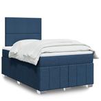 vidaXL Boxspring met matras stof blauw 120x200 cm, Verzenden, Nieuw
