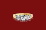 Bague - 14 carats Or jaune - 3.08ct. tw. Diamant (Cultivé en, Bijoux, Sacs & Beauté, Bagues