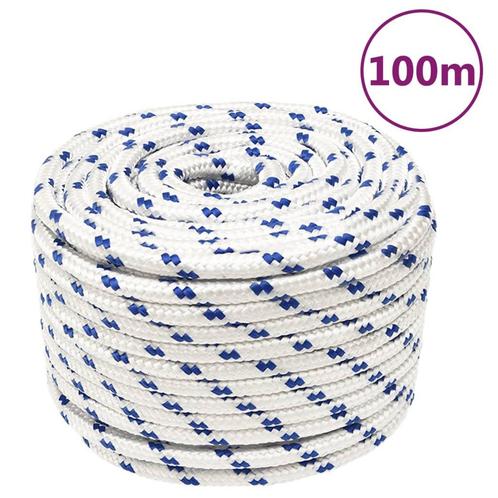 vidaXL Boot touw 14 mm 100 m polypropyleen wit, Doe-het-zelf en Bouw, IJzerwaren en Bevestigingsmiddelen, Nieuw, Verzenden