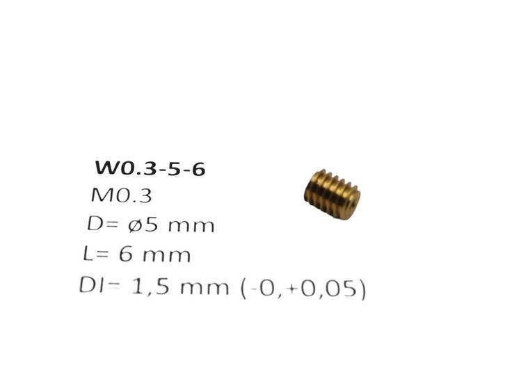 W0.3-5-6 M0.3 D=ø5 L=6 DI=1.5 mm wormwiel, Hobby en Vrije tijd, Modeltreinen | H0, Gelijkstroom, Overige typen, Nieuw, Overige merken