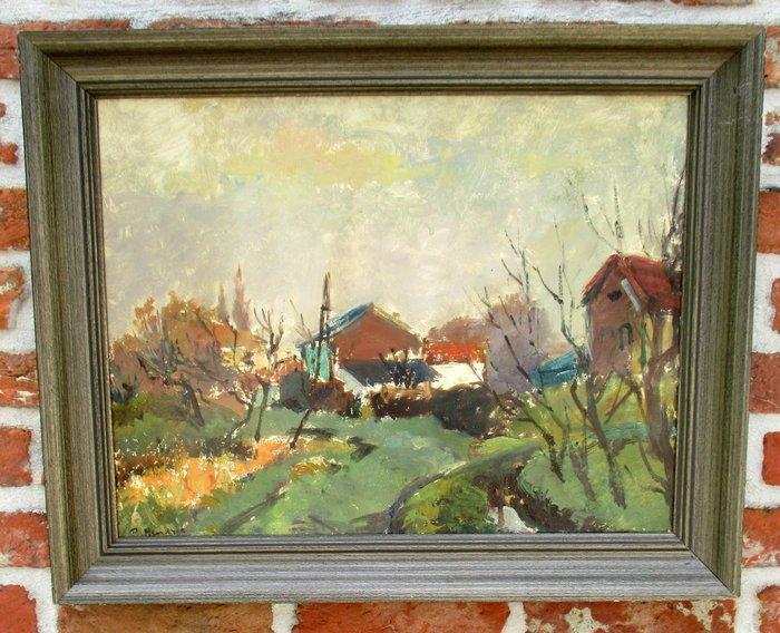 Pierre Hendrix (1913-1995) - Impressionistisch dorpszicht, Antiek en Kunst, Kunst | Schilderijen | Klassiek