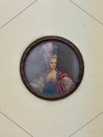 Doos - Hout, Glas, Metaal - Sieradendoos met miniatuur, Antiek en Kunst