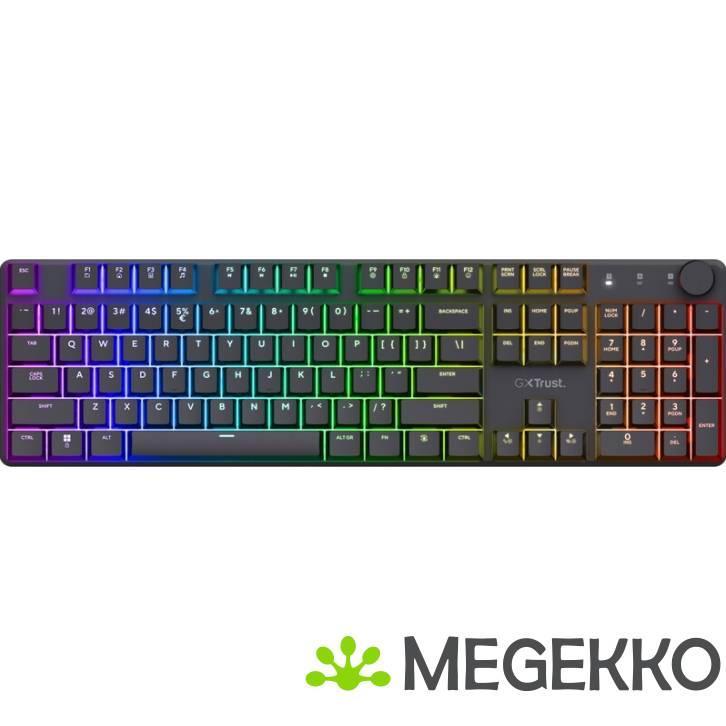 Trust GXT 868 Torix Low Profile Toetsenbord Draadloos Zwart, Computers en Software, Toetsenborden, Nieuw, Verzenden