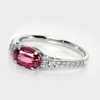 Zonder minimumprijs - Verlovingsring - 14 karaat Witgoud,