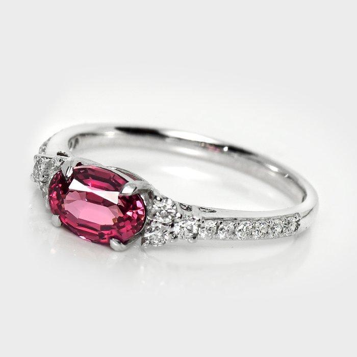 Zonder minimumprijs - Verlovingsring - 14 karaat Witgoud,, Bijoux, Sacs & Beauté, Bijoux anciens