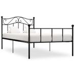 vidaXL Bedframe metaal zwart 90x200 cm, Verzenden, Nieuw