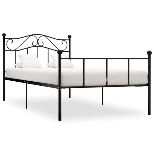 vidaXL Bedframe metaal zwart 90x200 cm, Huis en Inrichting, Slaapkamer | Bedden, Nieuw, Verzenden