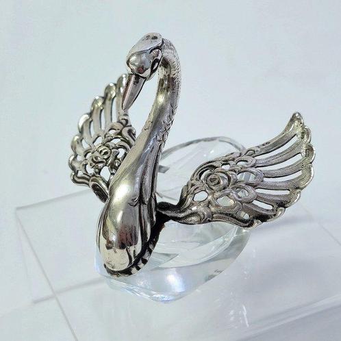Silver Swan - Zoutvat - Kristal, Zilver, Antiek en Kunst, Antiek | Zilver en Goud