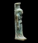 Oud-Egyptisch - Turquoise geglazuurd aardewerk amulet -, Verzamelen, Mineralen en Fossielen