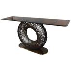 Kamed - Wandtafel - Donut - Glas, Brons, Staal, Bergkristal, Antiek en Kunst