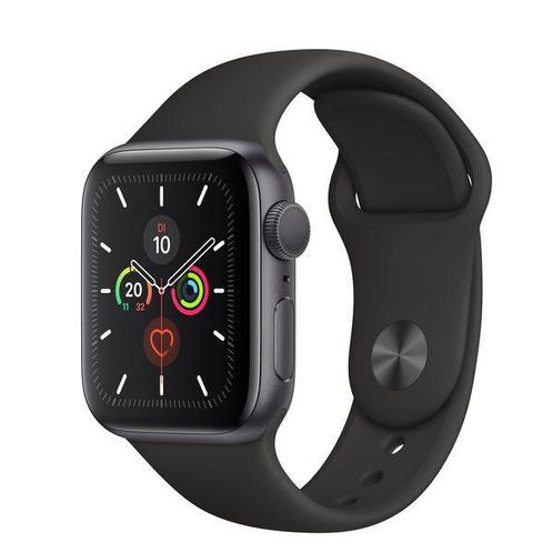 Apple Watch Series 5 40mm RVS | Zwart/Aluminium | Sportband, Handtassen en Accessoires, Overige Accessoires, Zo goed als nieuw