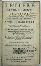 Gabrielli (Gabrieli Angelo) - Lettere Di Complimenti