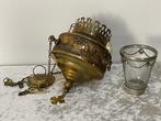 Wierookbrander - Koper - Wierookbrander met glas, Antiek en Kunst