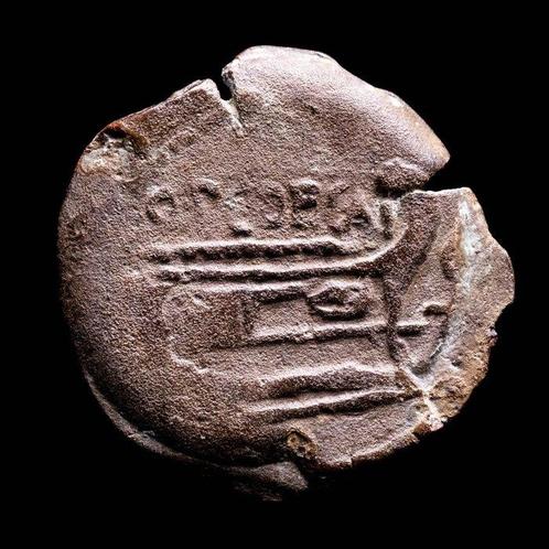 Hispanie, Carteia. Semis (San Roque, Cadiz) 80-20 a.C. -, Timbres & Monnaies, Monnaies | Europe | Monnaies non-euro