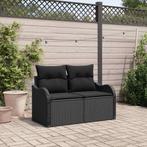 vidaXL Tuin Sofa Zwart 121 x 62 x 69cm poly rattan, Verzenden, Nieuw