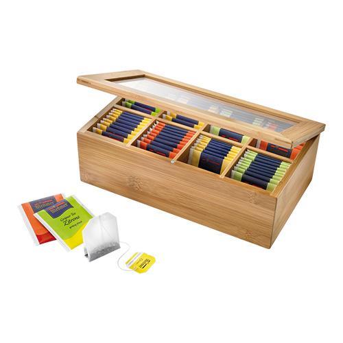 Theedoos | Bamboe | 8 Compartimenten + Magneetsluiting |, Zakelijke goederen, Horeca | Keukenapparatuur, Nieuw in verpakking, Verzenden