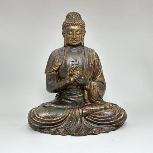 Bouddha Shakyamuni - Laiton - Tibet - Fin du 20e siècle/21e, Antiquités & Art, Antiquités | Autres Antiquités