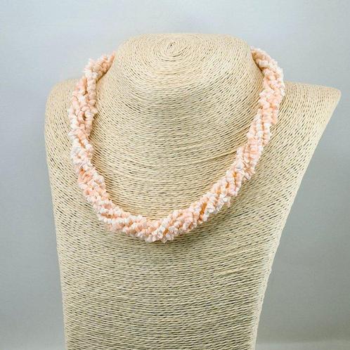 Koraal - Zilver - Choker halsketting - ROZE KORAAL, Verzamelen, Dierenverzamelingen