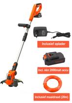 Kibani Accu Grastrimmer 18V - Inclusief 2000 mAh Li-ion Accu, Tuin en Terras, Nieuw