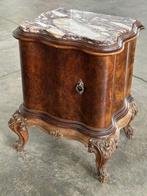 Table de chevet - Marbre Calacatta, Noyer, Ronce de noyer -