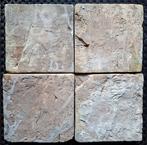 Tegel - Vierpas Delftse majolica tegels zgn. pompadour, Antiek en Kunst