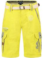 Geographical Norway Heren Bermuda Met Riem Paillette Lemon, Verzenden, Nieuw