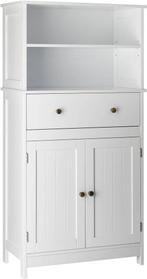 Badkamerkast - Badkamermeubel - 60x30x118 cm - Wit - LEADZM, Verzenden, Nieuw