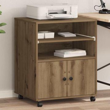vidaXL Printerstandaard met wielen Artisan Eiken 60x48x74 cm beschikbaar voor biedingen