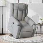 vidaXL Fauteuil inclinable Gris clair Tissu, Verzenden