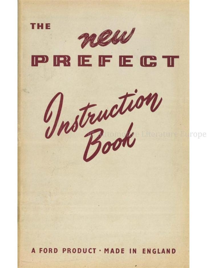 1954 FORD PREFECT INSTRUCTIEBOEKJE ENGELS, Auto diversen, Handleidingen en Instructieboekjes