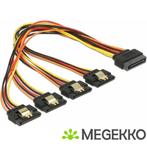 Delock 60157 0.3m SATA 15-pin Multi kleuren SATA-kabel, Verzenden, Nieuw