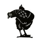 NIEUW - Silhouet nieuwsgierige kip, Nieuw, Verzenden