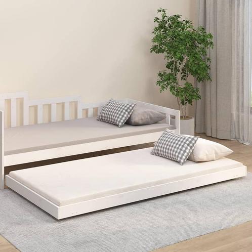 vidaXL Bedframe zonder matras massief grenenhout wit 140x200, Huis en Inrichting, Slaapkamer | Bedden, Nieuw, Verzenden