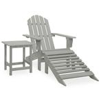 vidaXL Chaise de jardin Adirondack avec pouf et table, Verzenden, Neuf