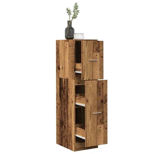 vidaXL Apothekerskast 30x41x118 cm bewerkt hout oud, Huis en Inrichting, Kasten | Overige, Nieuw, Verzenden