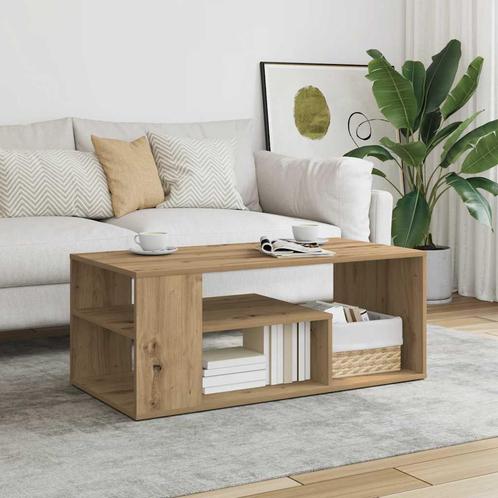 vidaXL Salontafel 100x50x40 cm bewerkt hout artisanaal, Huis en Inrichting, Tafels | Salontafels, Nieuw, Verzenden