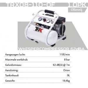 Trx trx08-110-of compresseur super silent 0.75cv 8bar 6l -, Bricolage & Construction, Outillage | Autres Machines