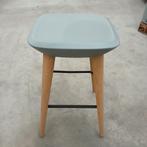 Barkruk – 66 5 cm hoog – Zitvlak 40×40 cm Bruin/Lichtblauw, Ophalen of Verzenden