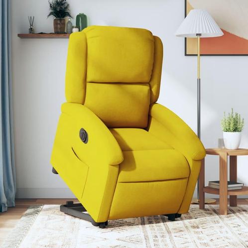 vidaXL Sta-op-stoel elektrisch verstelbaar fluweel geel, Huis en Inrichting, Fauteuils, Nieuw, Verzenden