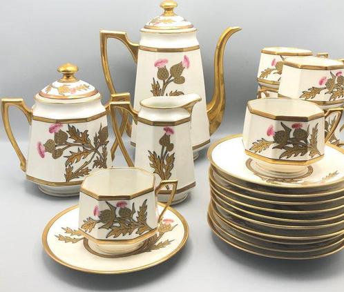 Limoges - MAIGNER M. & Cie - Service à thé et café (22) -, Antiek en Kunst, Antiek | Glaswerk en Kristal