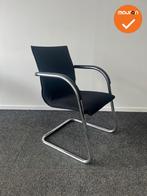 Vergaderstoel Ahrend 4153 - NIeuwe zwarte stoffering - Chrom, Ophalen of Verzenden, Stoel
