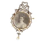 Broche - 18 karaat Geel goud - 0.29ct. tw. Diamant